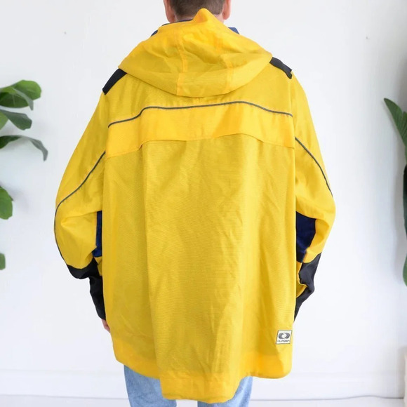 Tommy Hilfiger Vintage Y2K Yellow Ski Windbreaker Jacket ~Yellow ~Xlarge - Picture 4 of 16